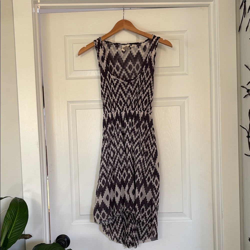 Anthropologie Lilka Black and White Asymmetrical Dress
